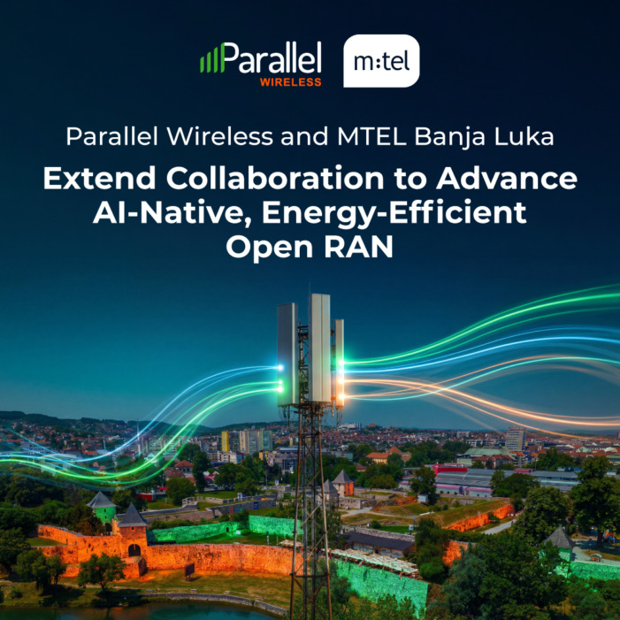 Parallel Wireless and MTEL Banja Luka Extend Collaboration to Advance AI-Native, Energy-Efficient Open RAN
